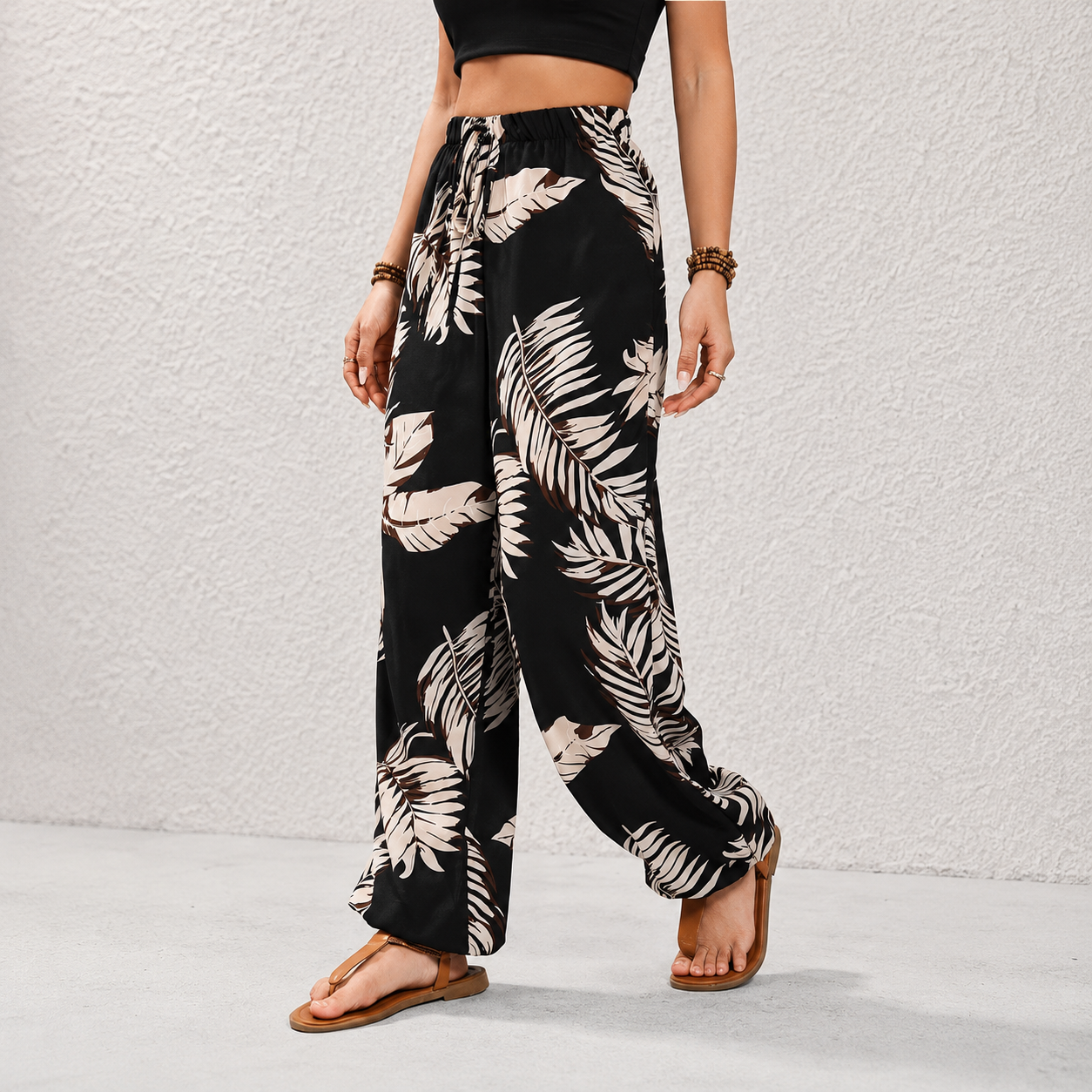 Casual Printed Daily Wear Loose Pants For Women