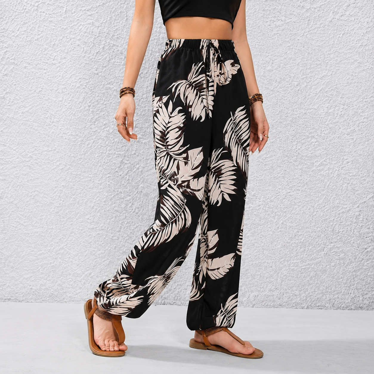 Casual Printed Daily Wear Loose Pants For Women