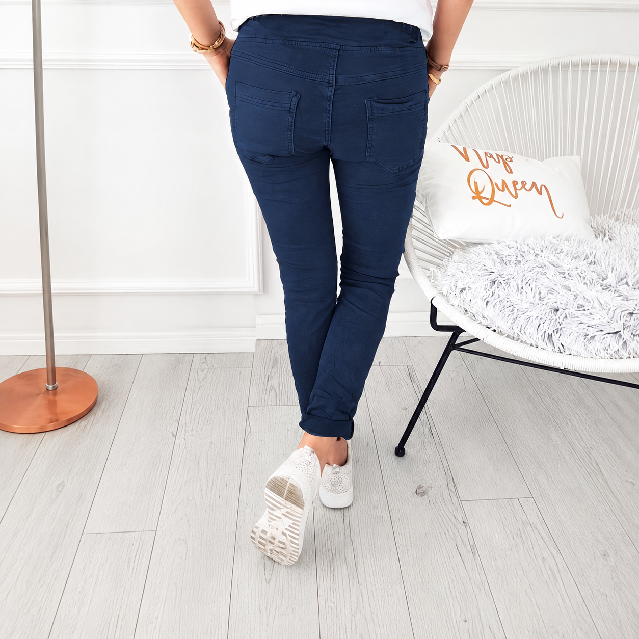 Casual Solid Colored Drawstring Pants For Women