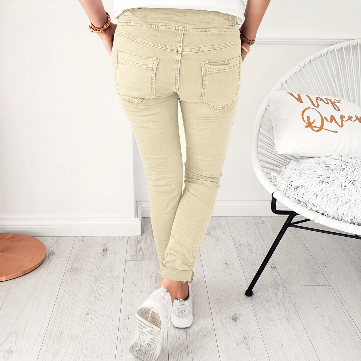 Casual Solid Colored Drawstring Pants For Women