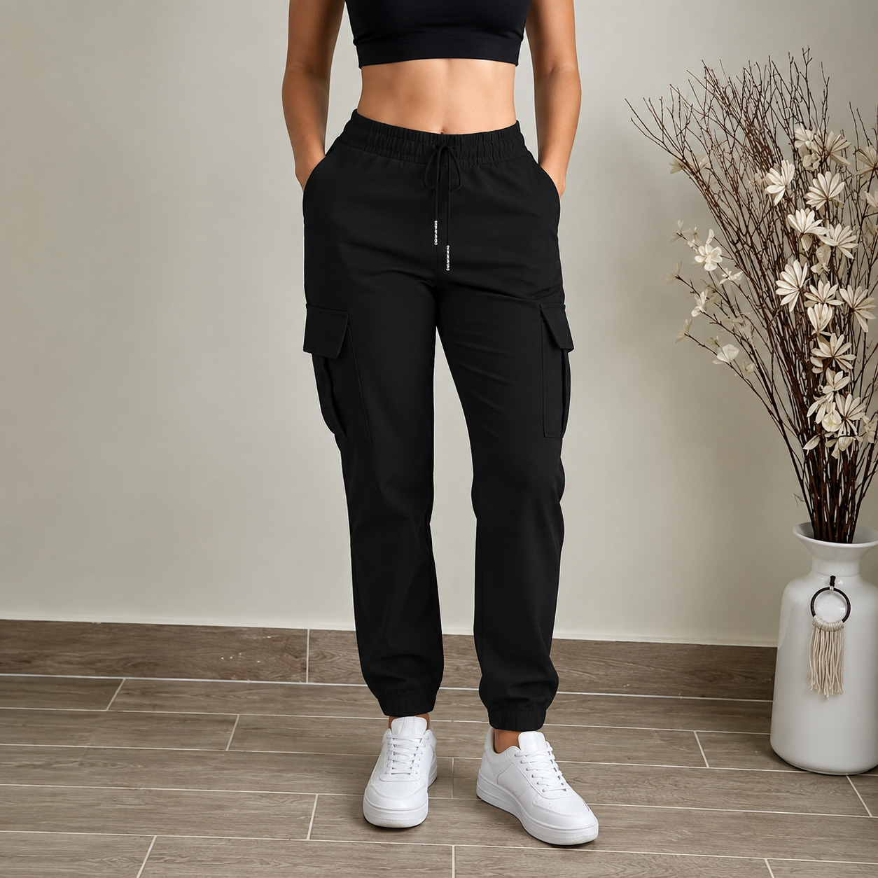 Casual Cargo Pants With Drawstring For Women  