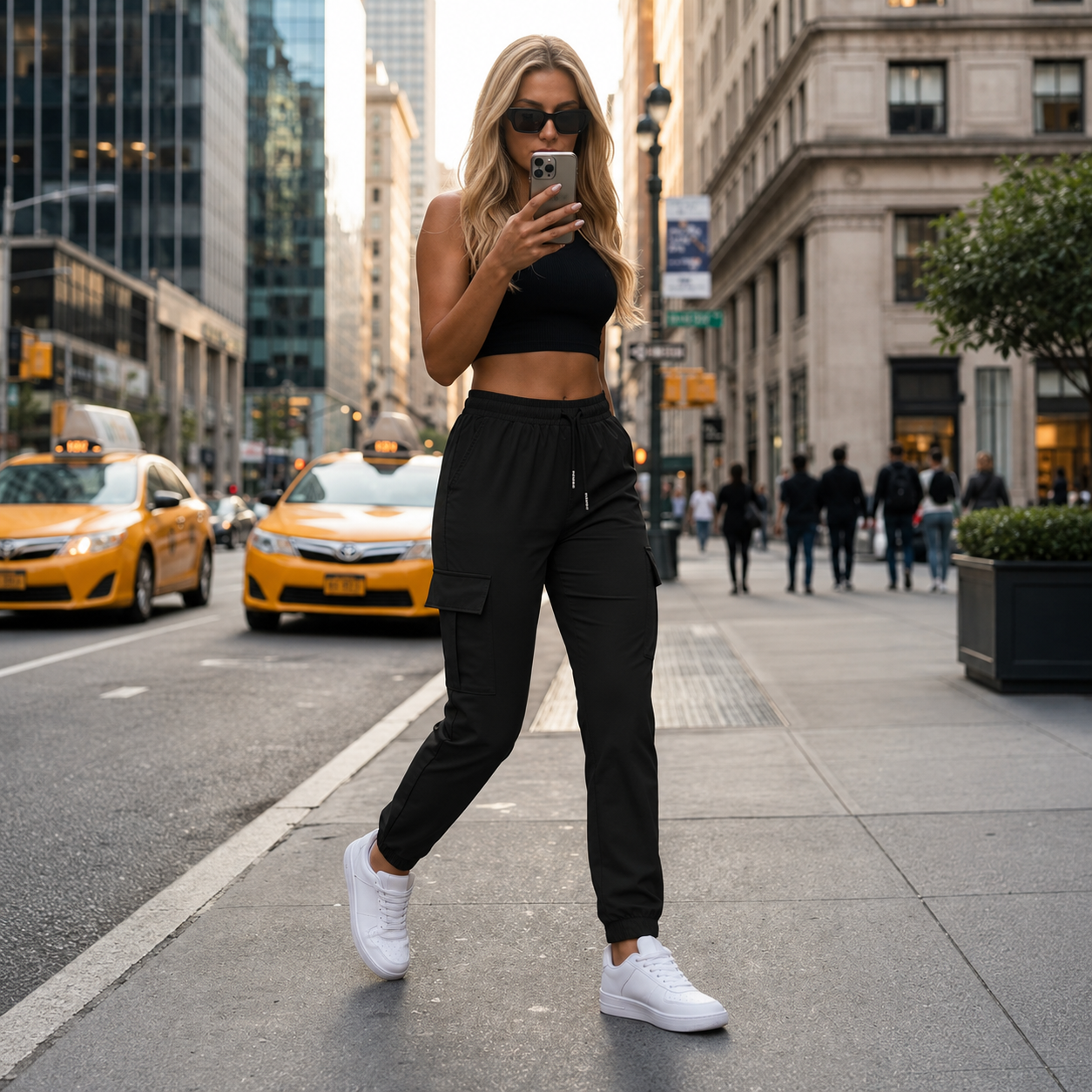 Casual Cargo Pants With Drawstring For Women  