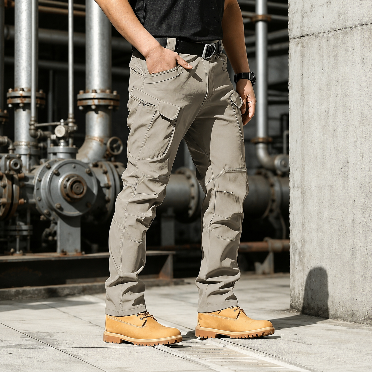 Tactical Utility Cargo Work Pants with Multiple Pockets for Men