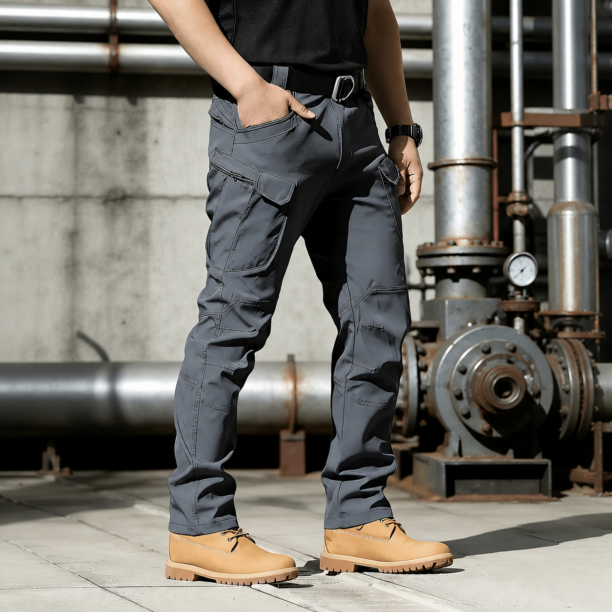 Tactical Utility Cargo Work Pants with Multiple Pockets for Men