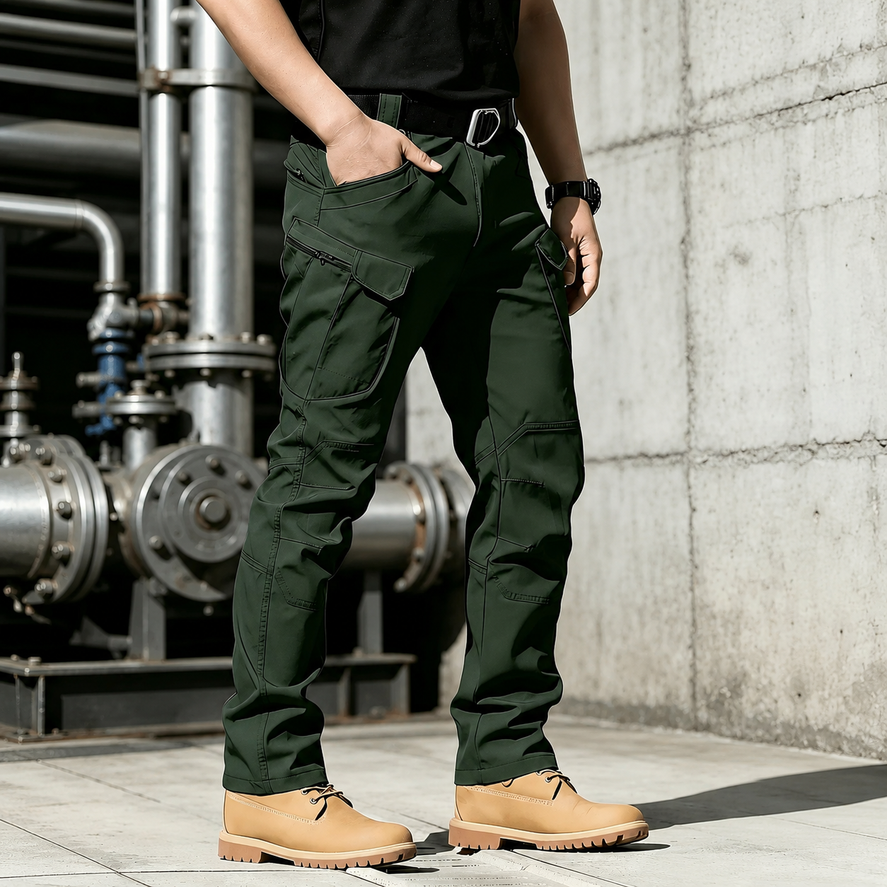 Tactical Utility Cargo Work Pants with Multiple Pockets for Men