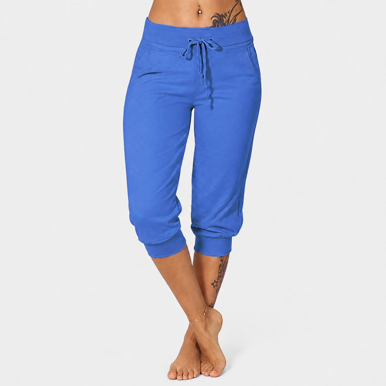Solid Colored Plus Size Casual Pants For Women