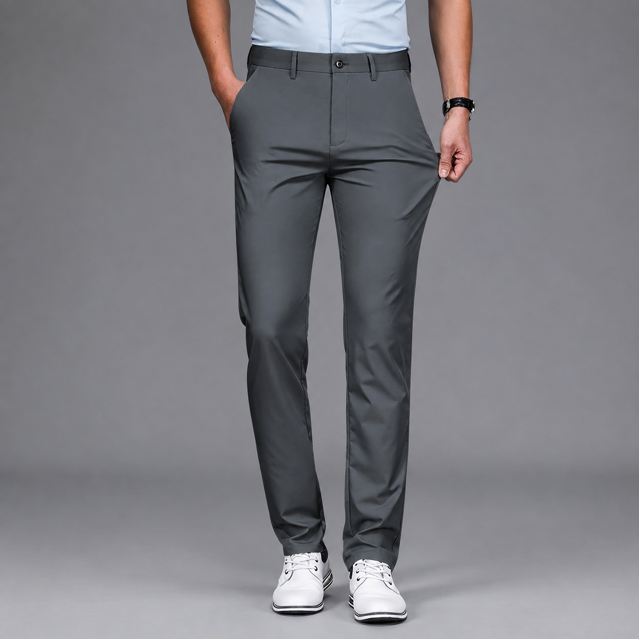 Casual Loose Fit Office Wear Pants For Men