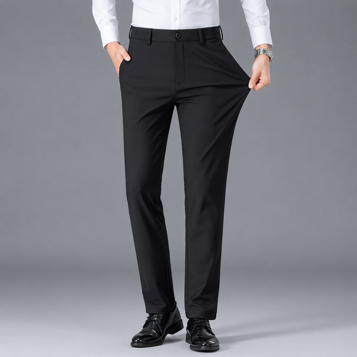 Casual Loose Fit Office Wear Pants For Men