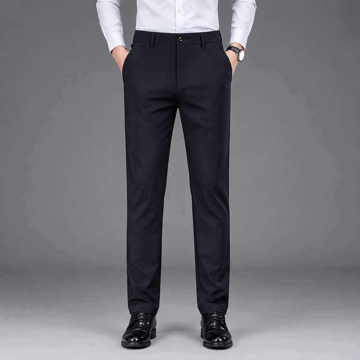 Casual Loose Fit Office Wear Pants For Men