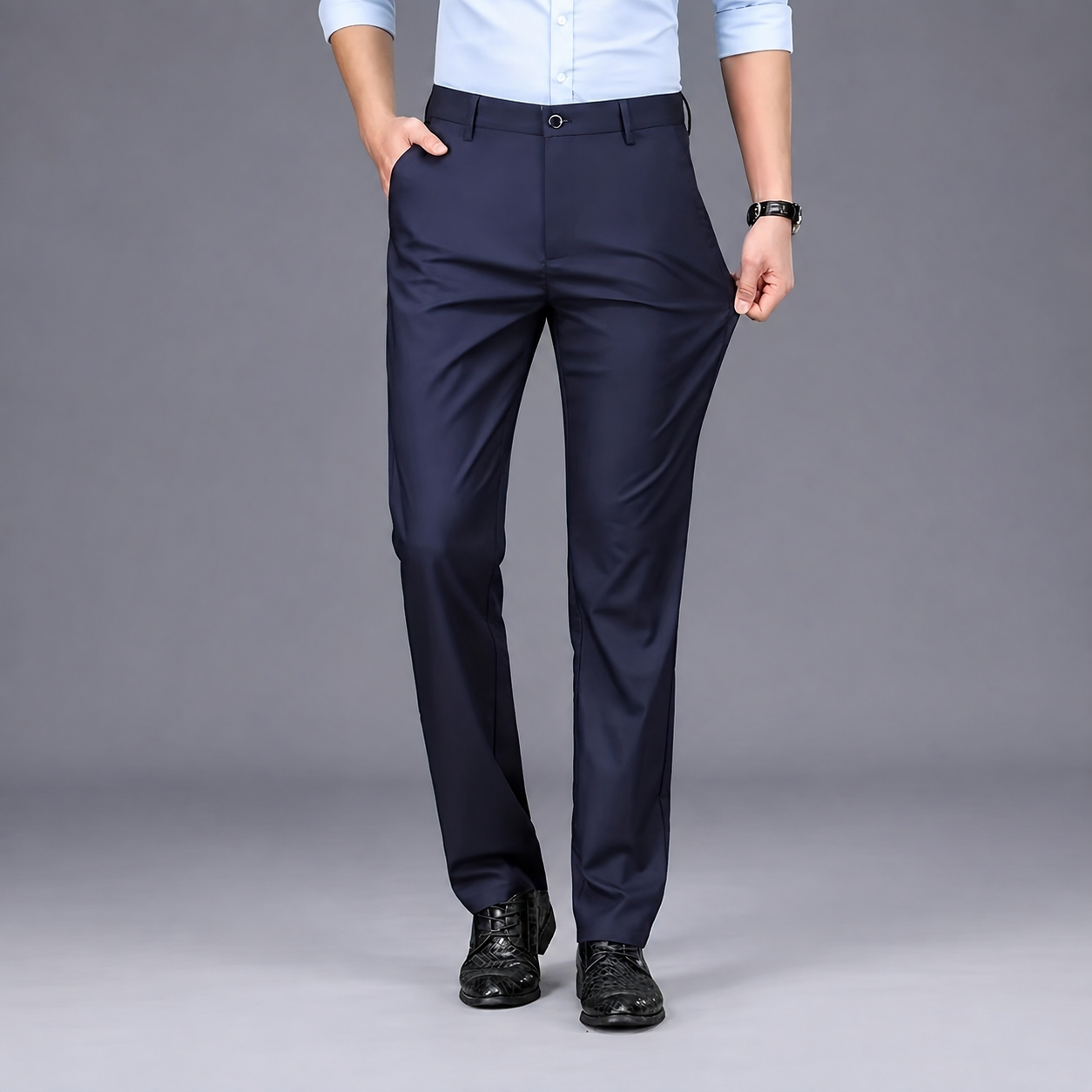 Casual Loose Fit Office Wear Pants For Men