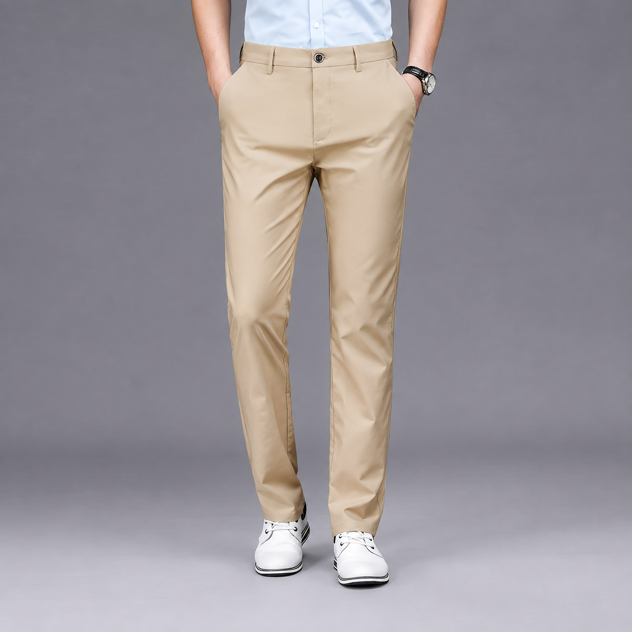Casual Loose Fit Office Wear Pants For Men