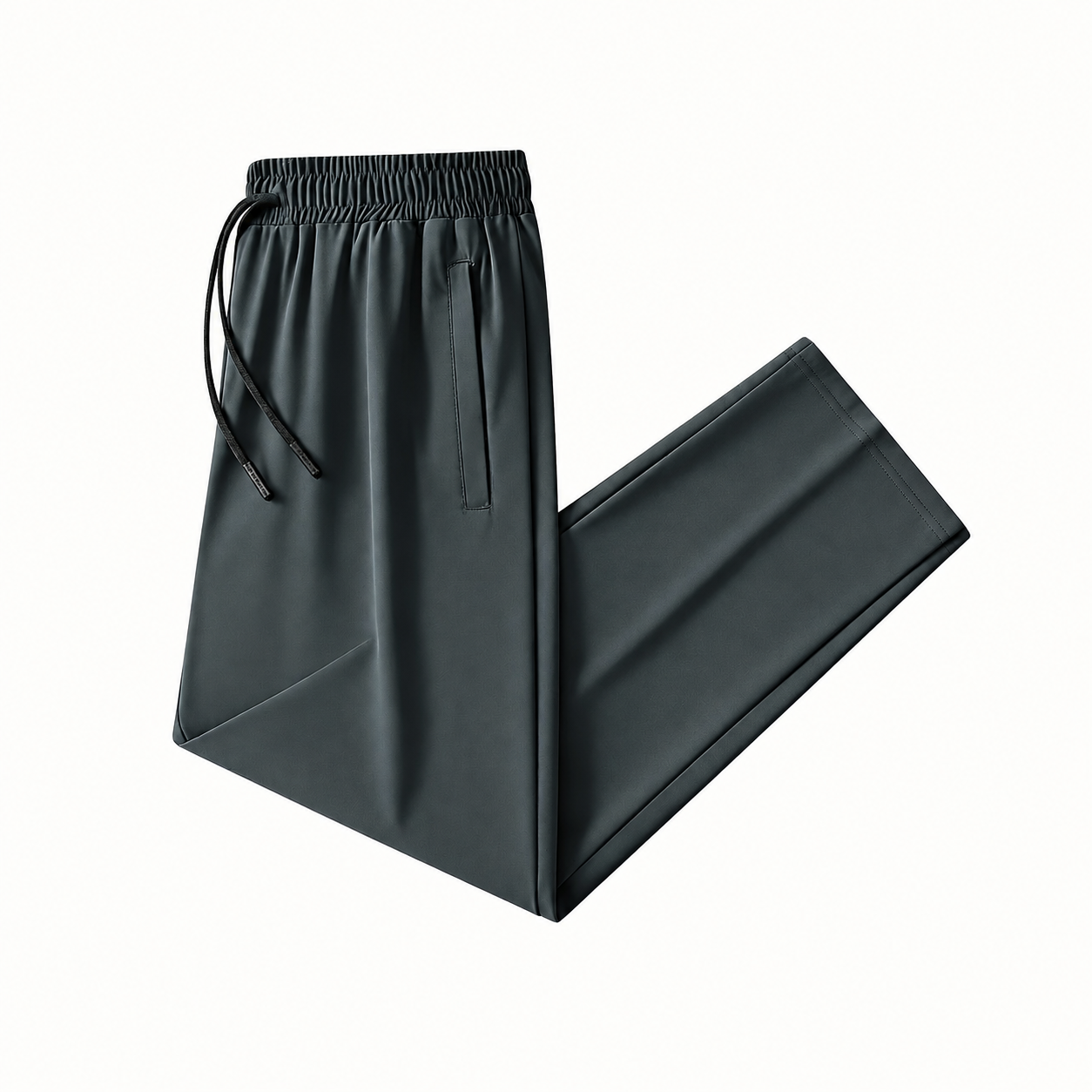 Drawstring Casual Pants with Zipper Pockets for Men