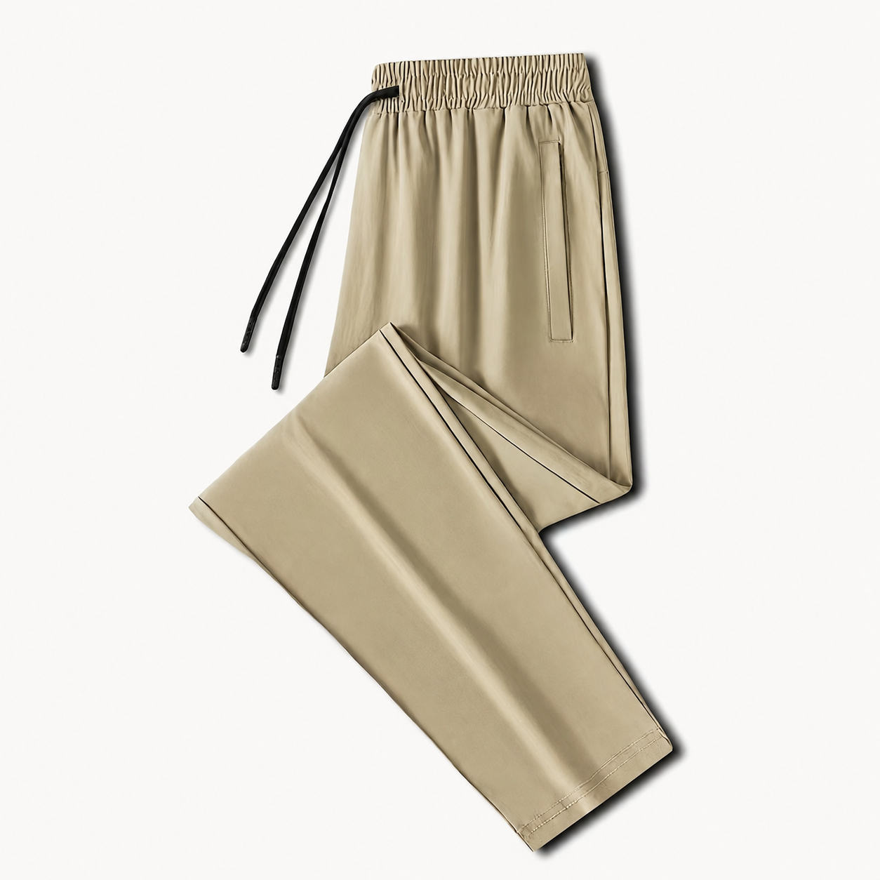 Drawstring Casual Pants with Zipper Pockets for Men
