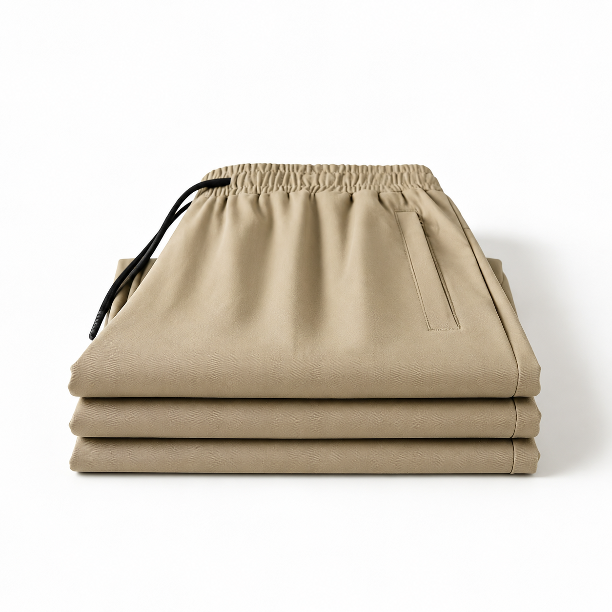 Drawstring Casual Pants with Zipper Pockets for Men