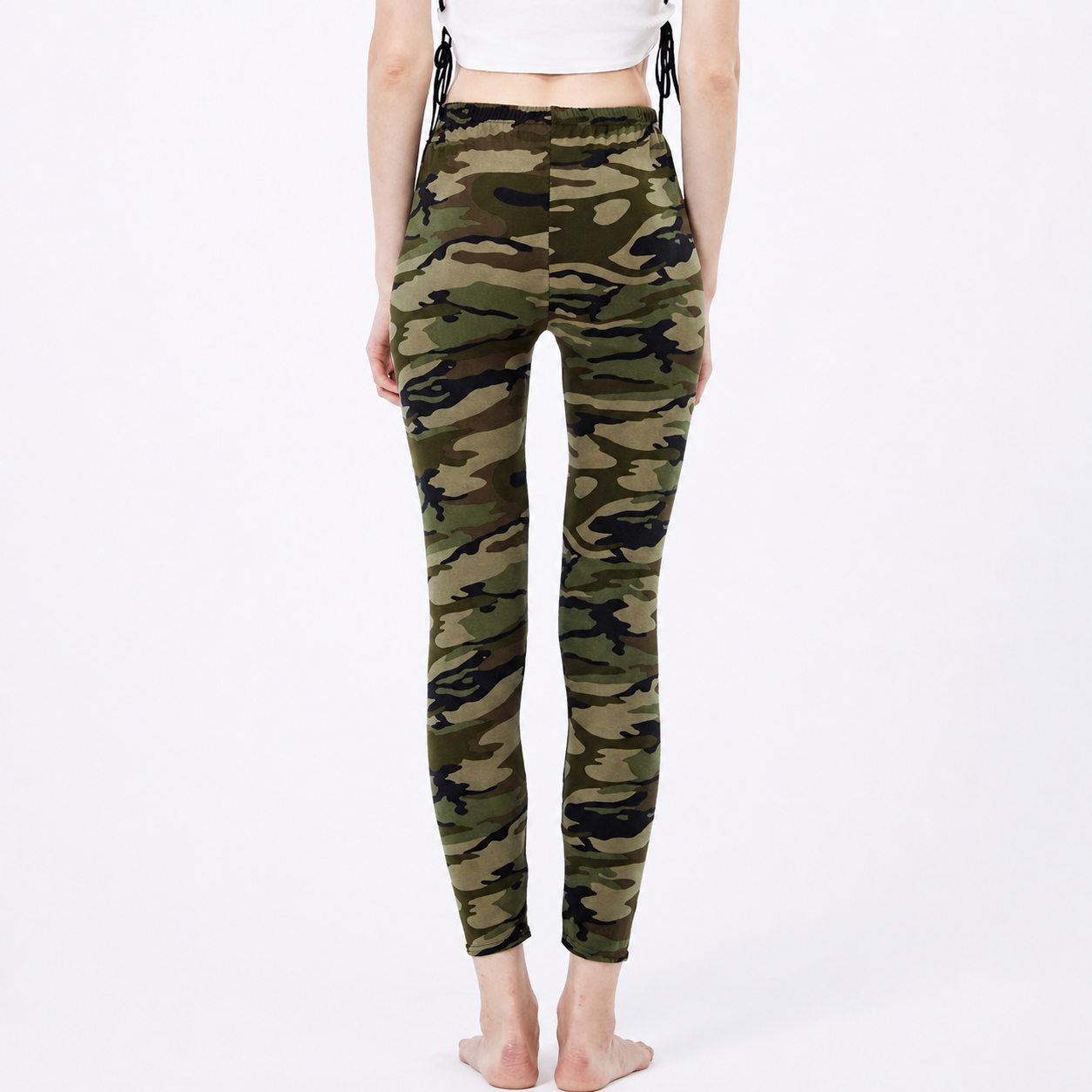 Casual Camouflage Patterned Leggings For Women