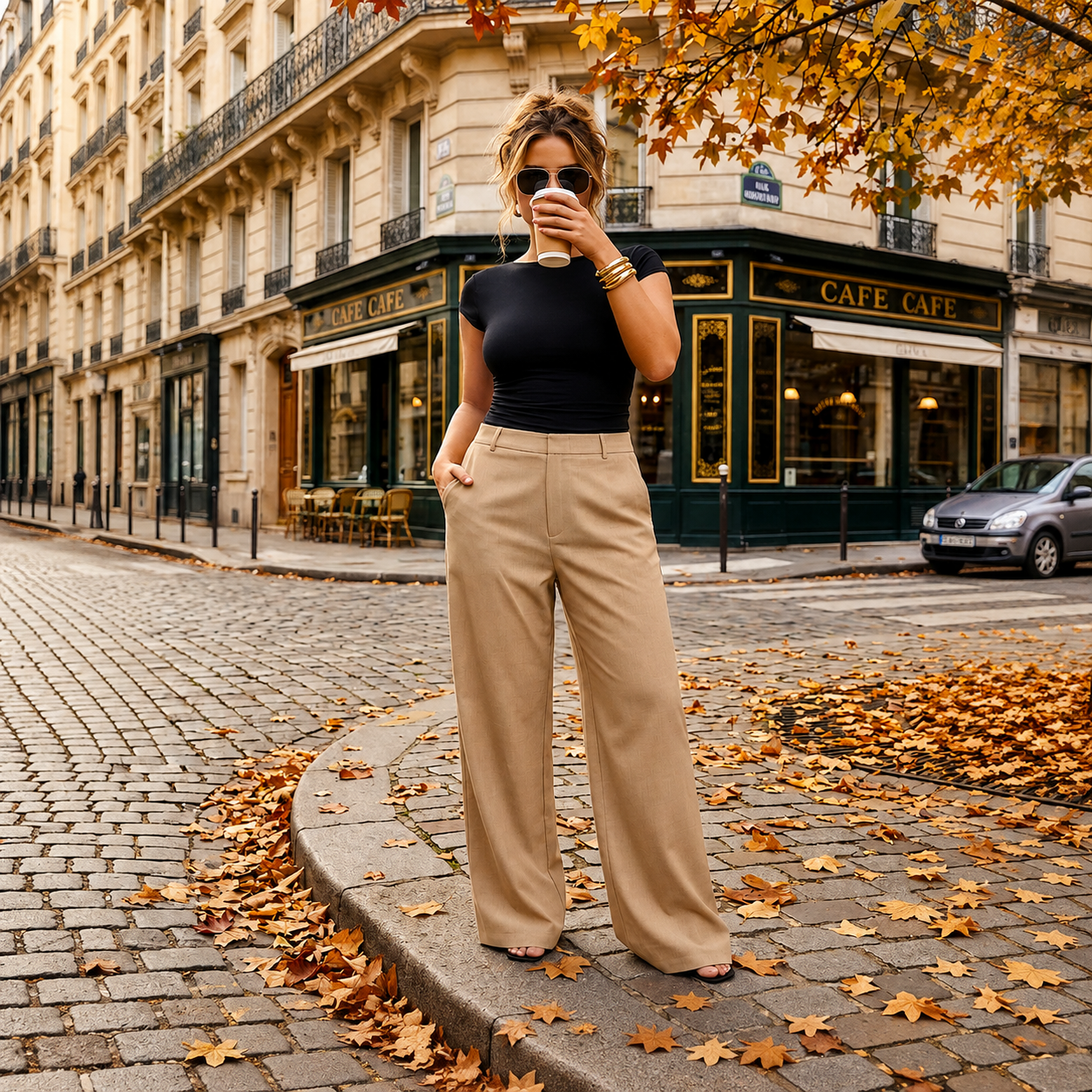 Classic Tailored Trousers with Pockets for Women