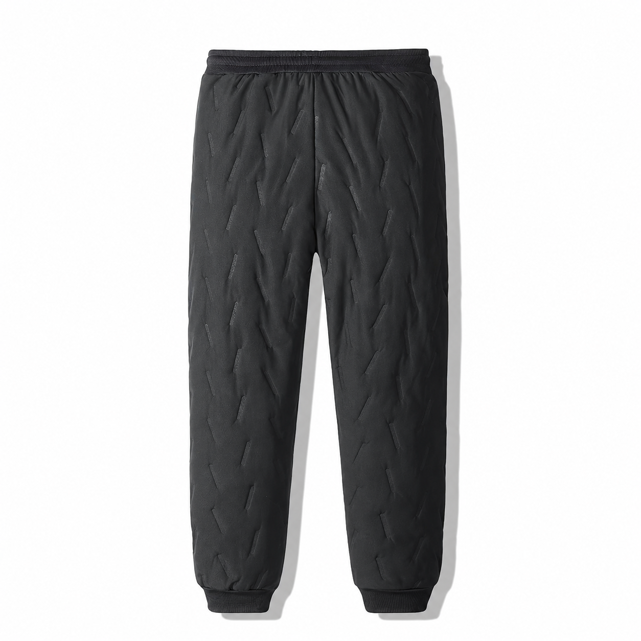 Fleece Lined Thermal Jogger Pants with Drawstring and Zipper Pocket for Men