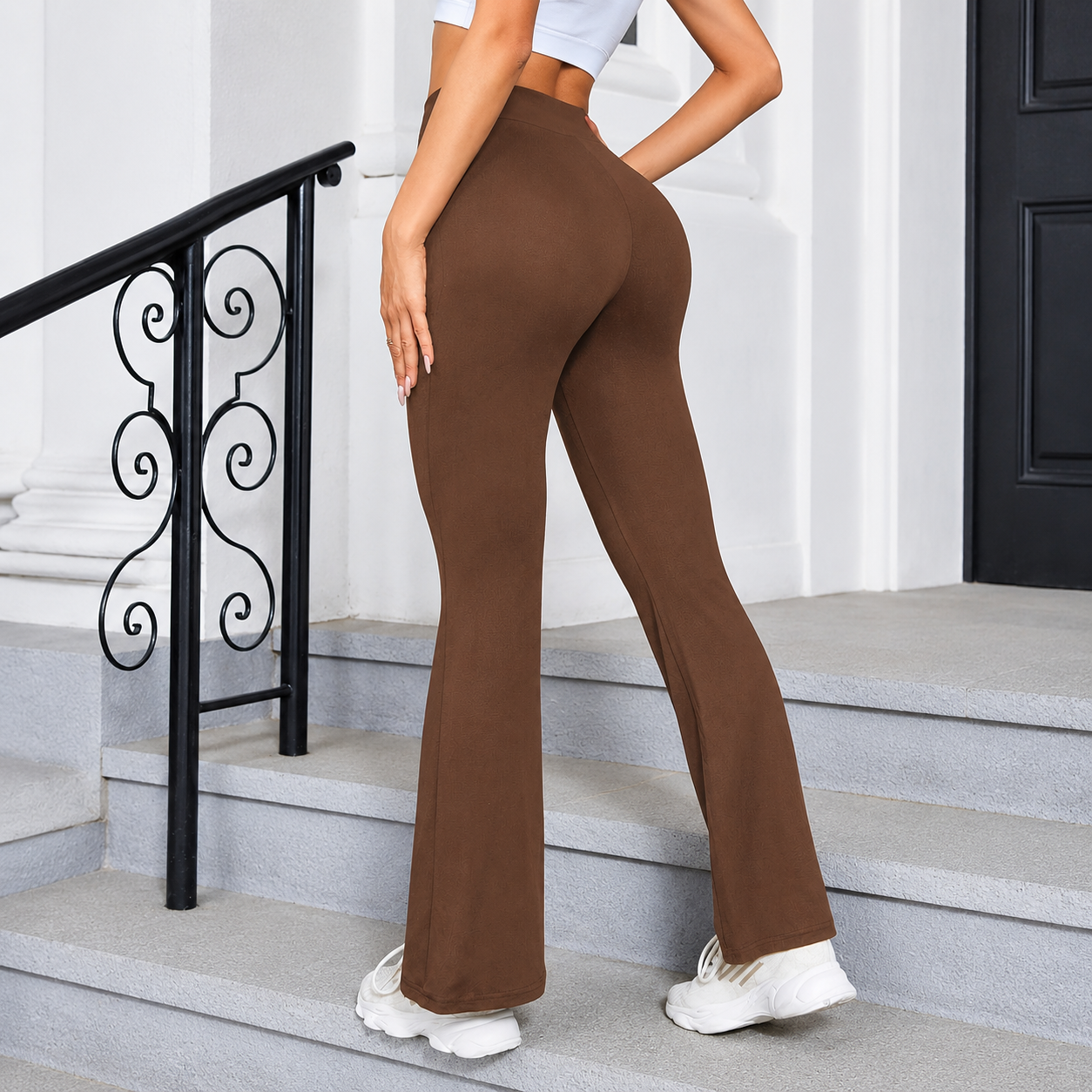 Casual Flare Solid Fashion Pants For Women