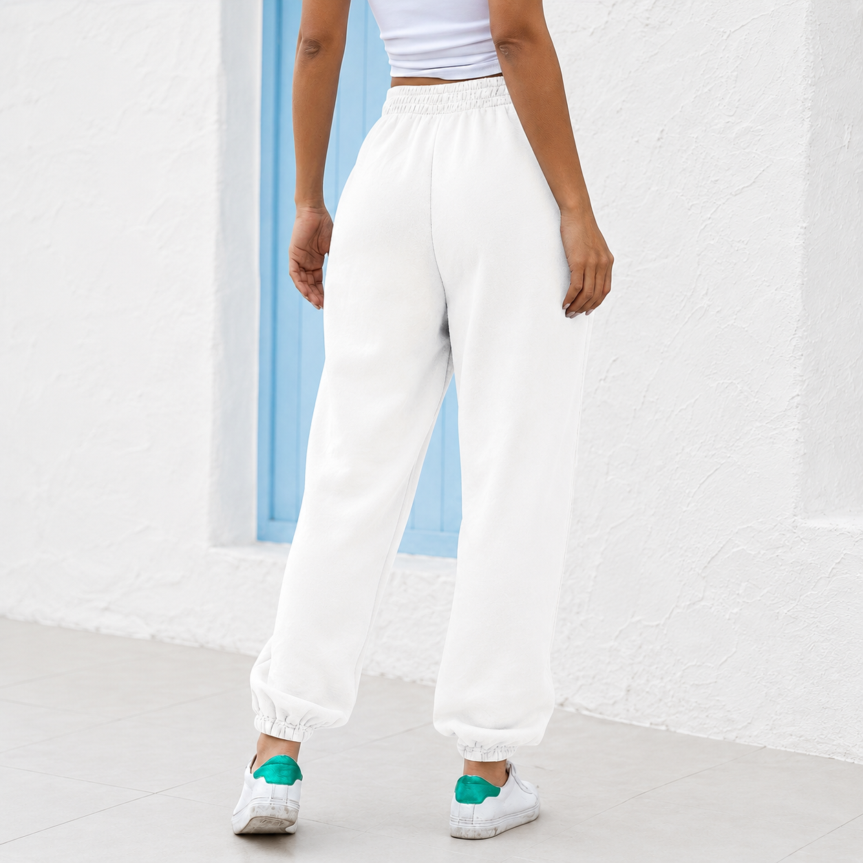 High Rise Loose Fit Casual Pants With Wide Cut For Women