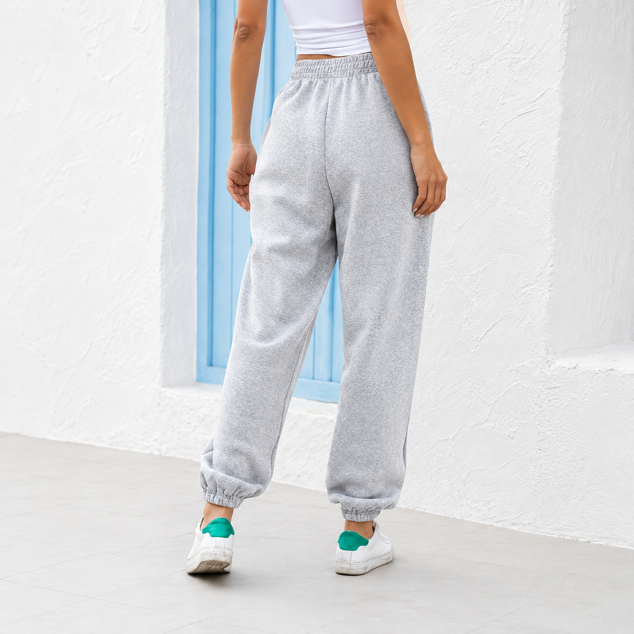 High Rise Loose Fit Casual Pants With Wide Cut For Women