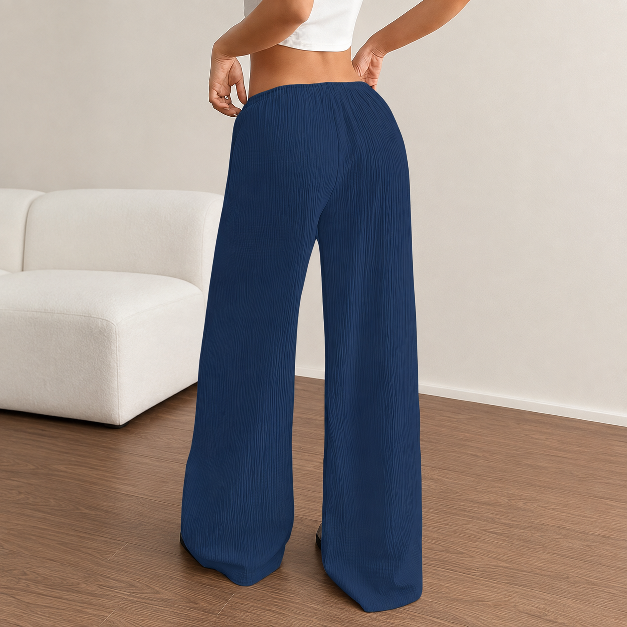 Pack of 2 Straight Cut Casual Trousers for Women