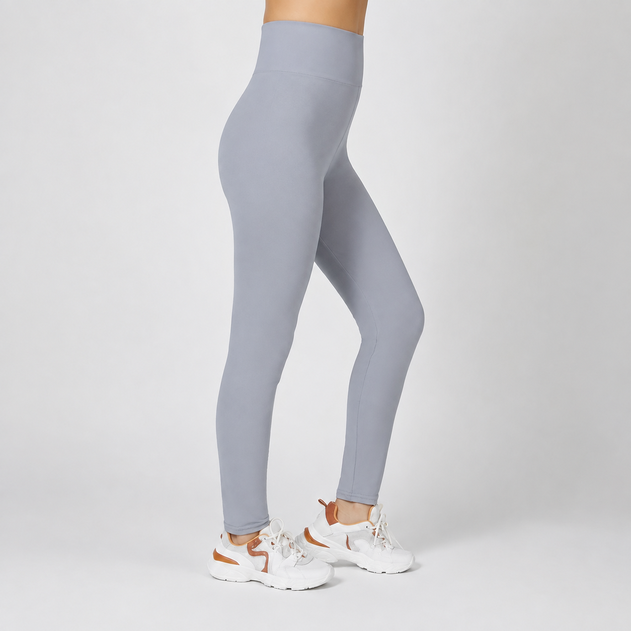 Casual Solid Opaque Full Length Leggings For Women