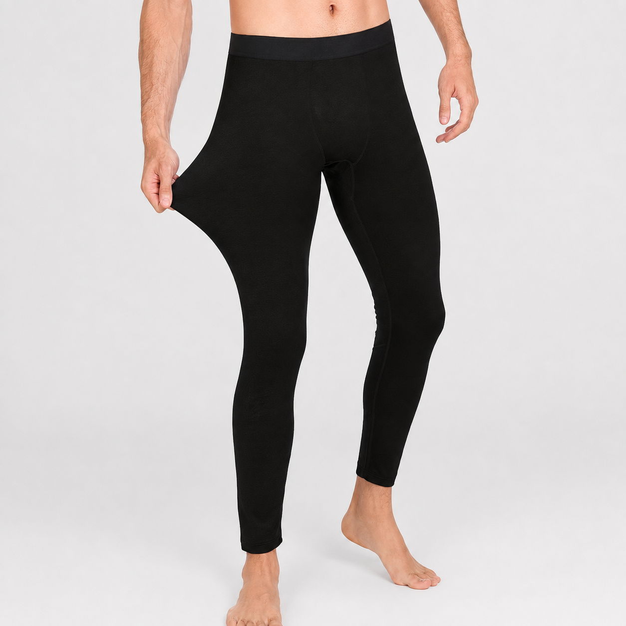2 Pieces Casual Slim Fit Warm Long Trousers  For Men