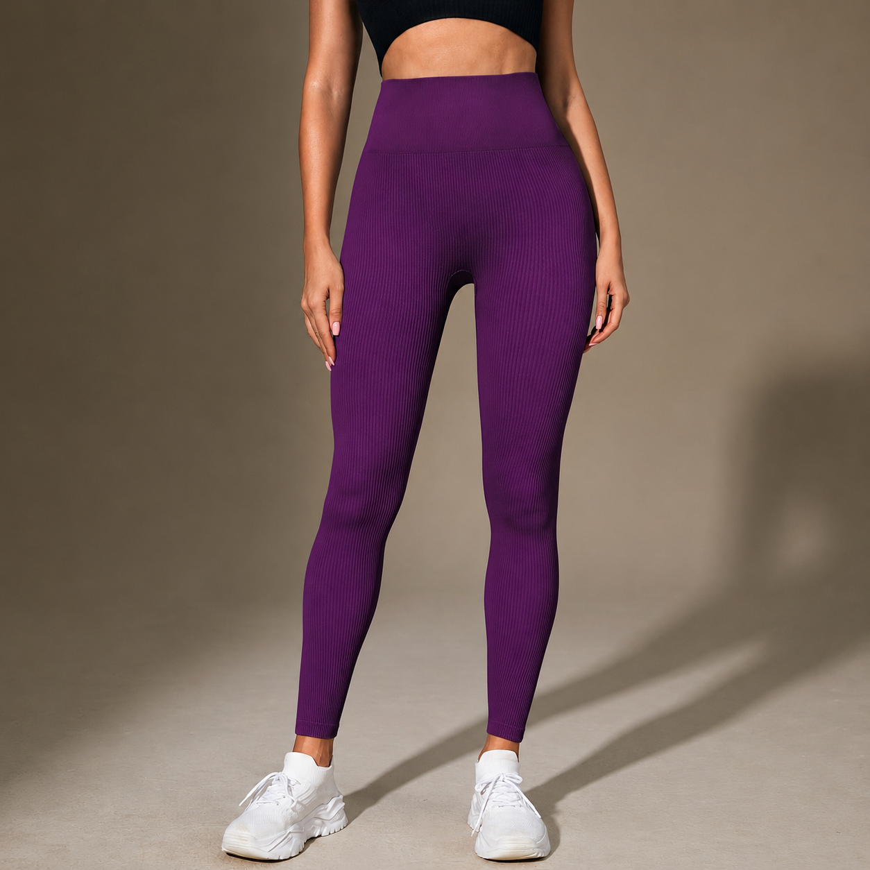 Vertical Striped Seamless Yoga Pants For Women