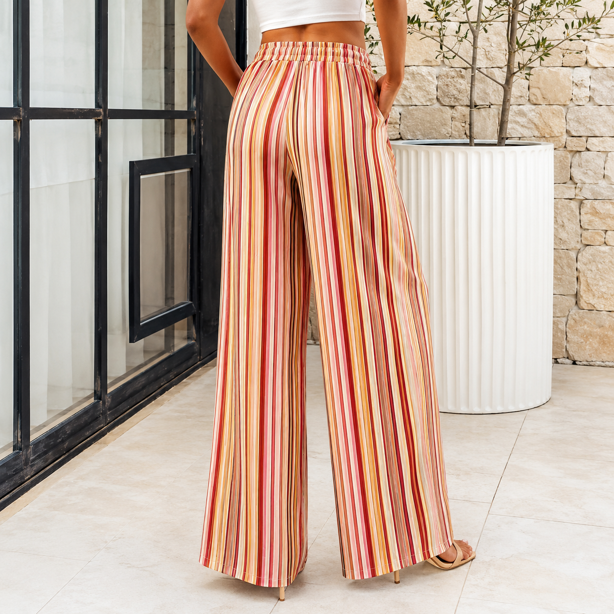 Casual Lounge Wide Loose Palazzo Fit Pants For Women