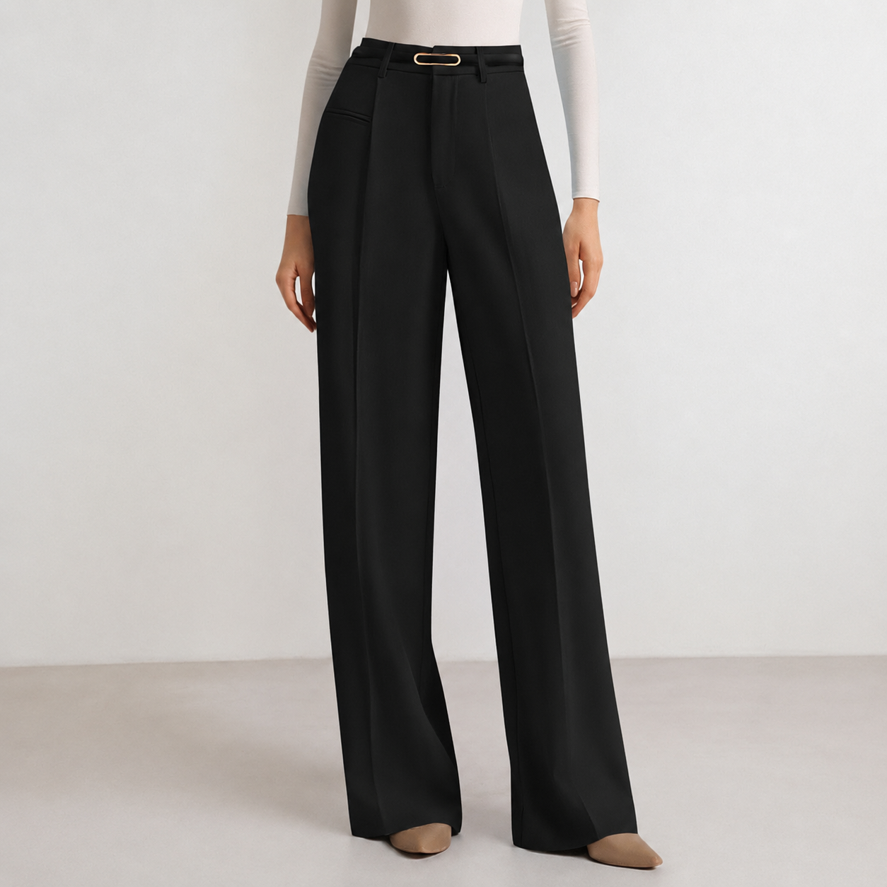 Solid Flowy WIde Palazzo Pants For Women
