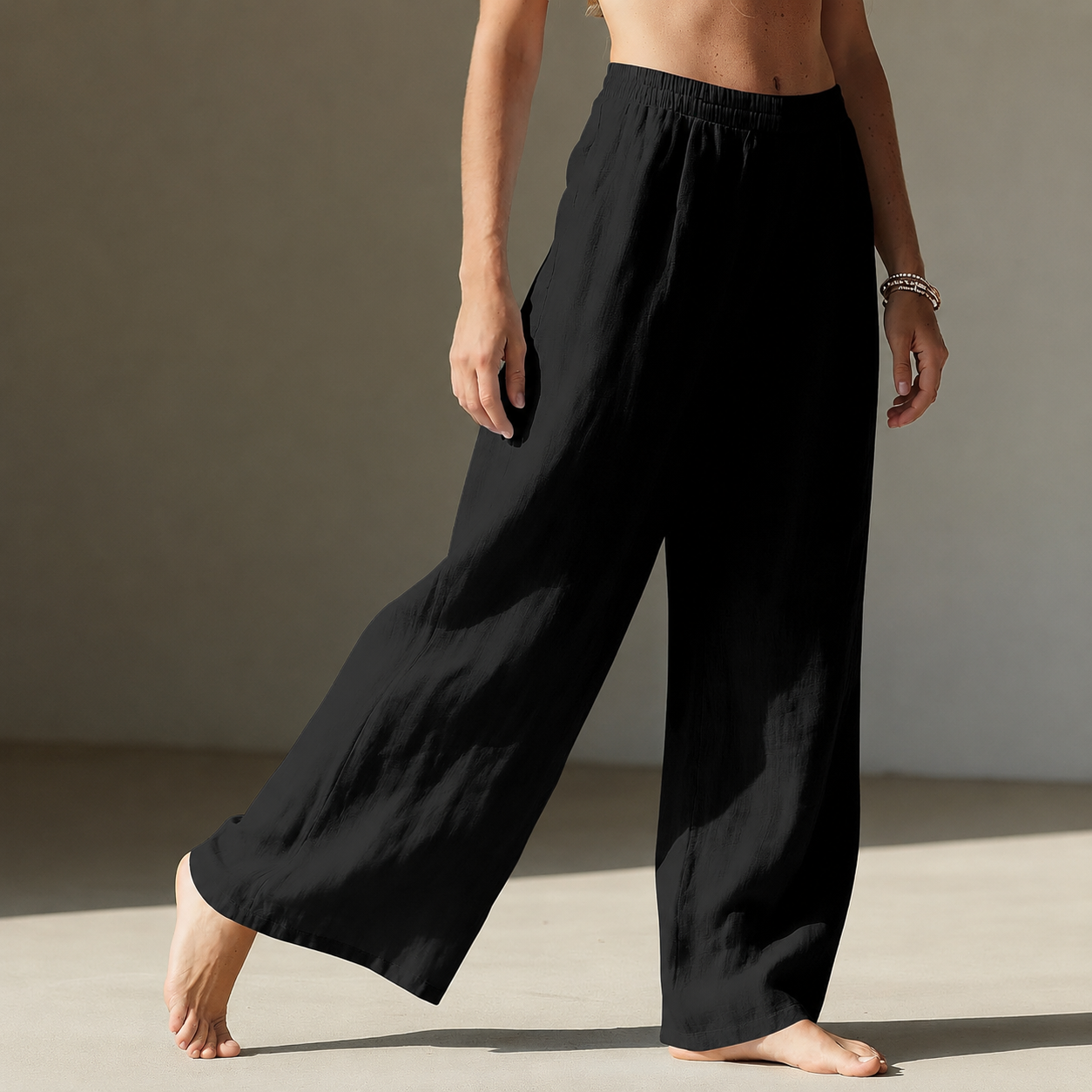 Casual Palazzo Pants With Pockets For Vacation Wear For Women