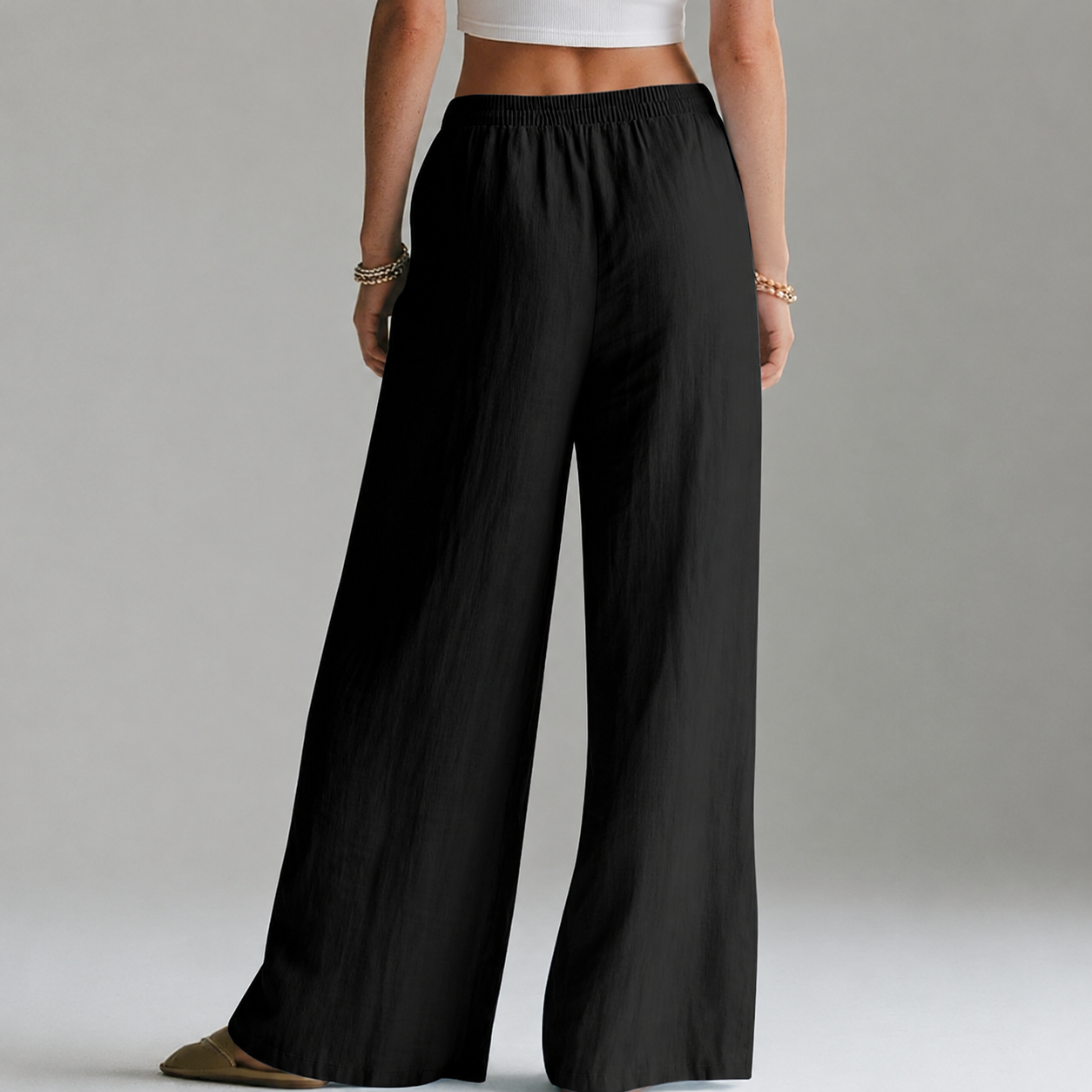 Casual Palazzo Pants With Pockets For Vacation Wear For Women
