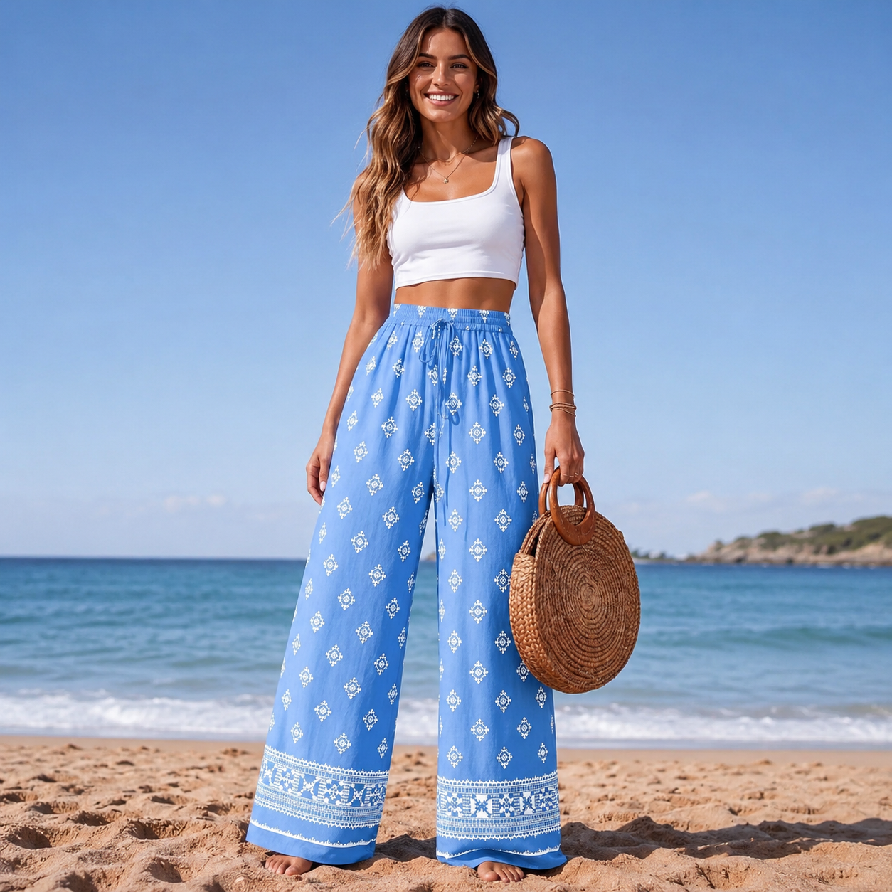Casual Lounge Wide Loose Palazzo Fit Pants For Women