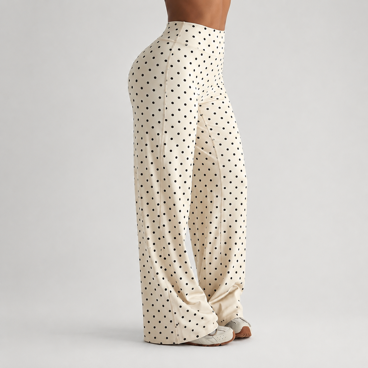 High Elastic Knit Fabric Casual Sports Flare Pants Leggings