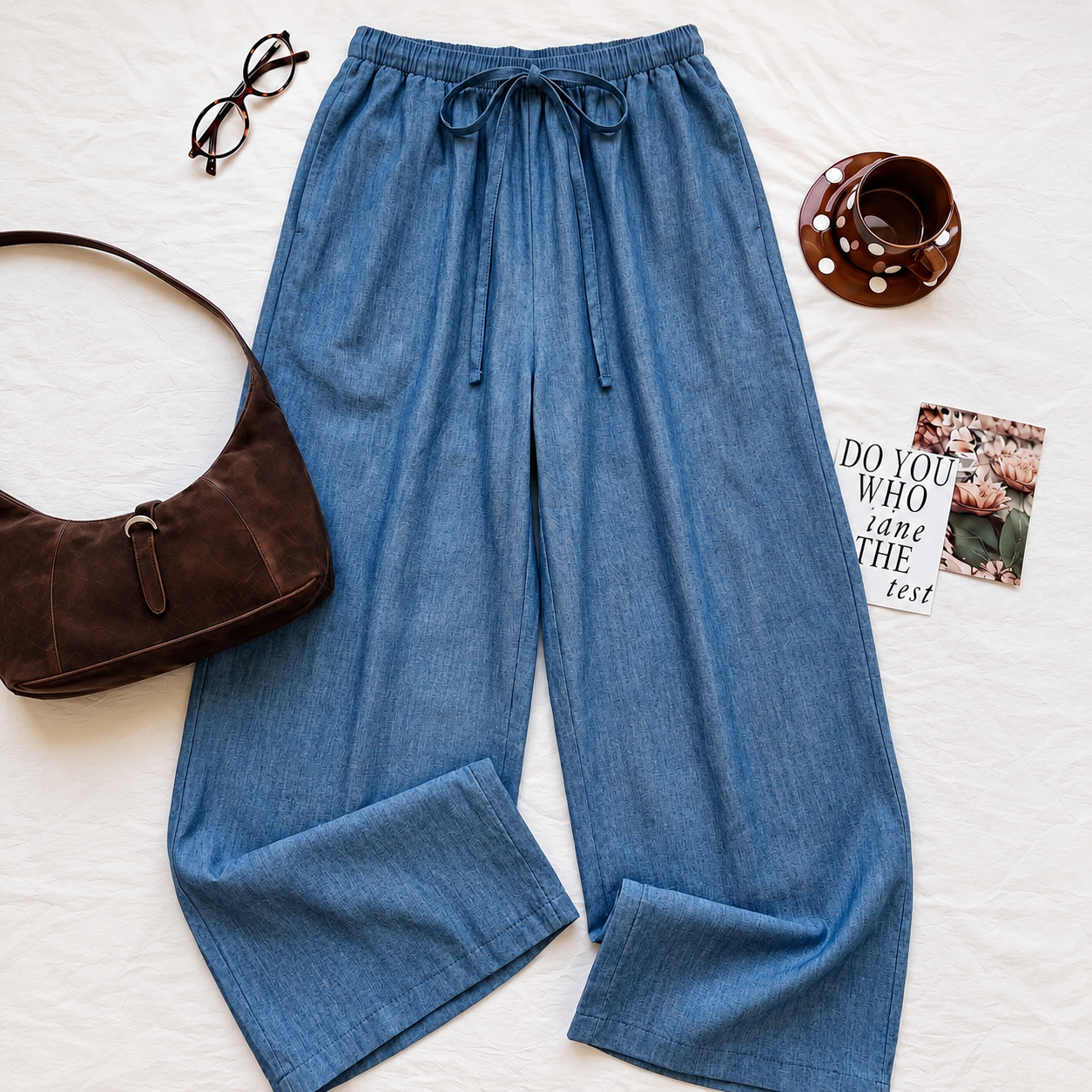 Casual Striped Tie Front Strong Long Pants