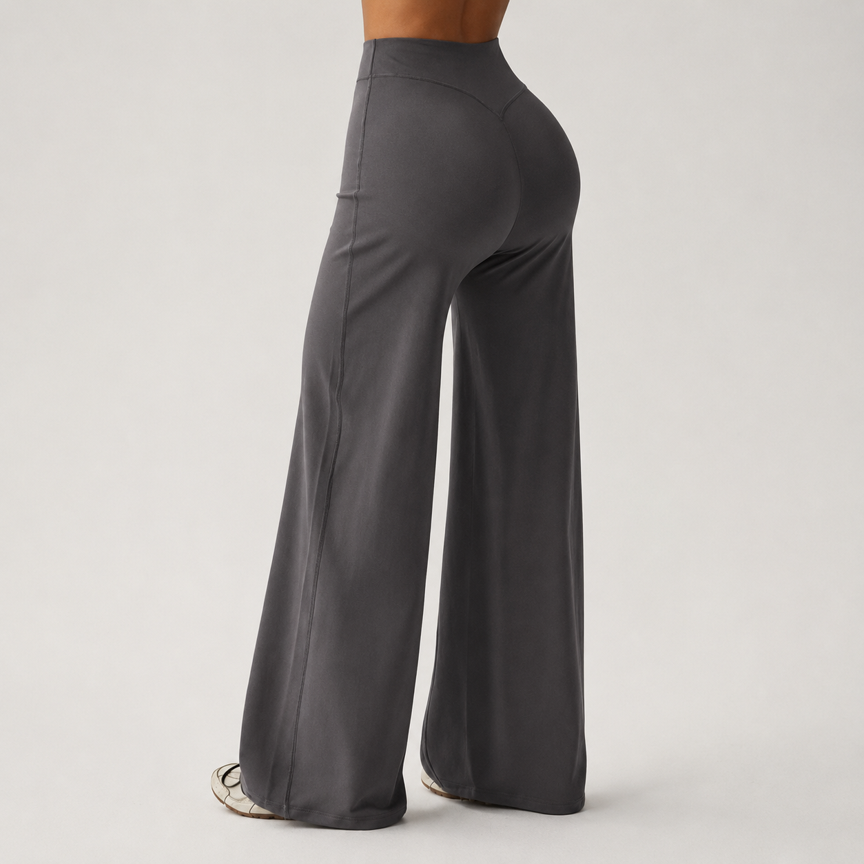 High Elastic Knit Fabric Casual Sports Flare Pants Leggings