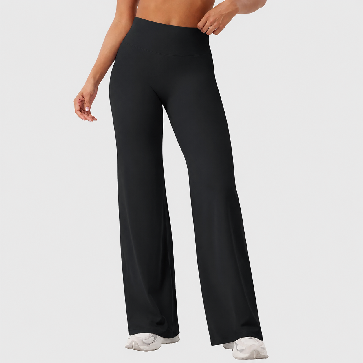 High Rise Front Seam Straight Leg Yoga Workout Leggings For Women