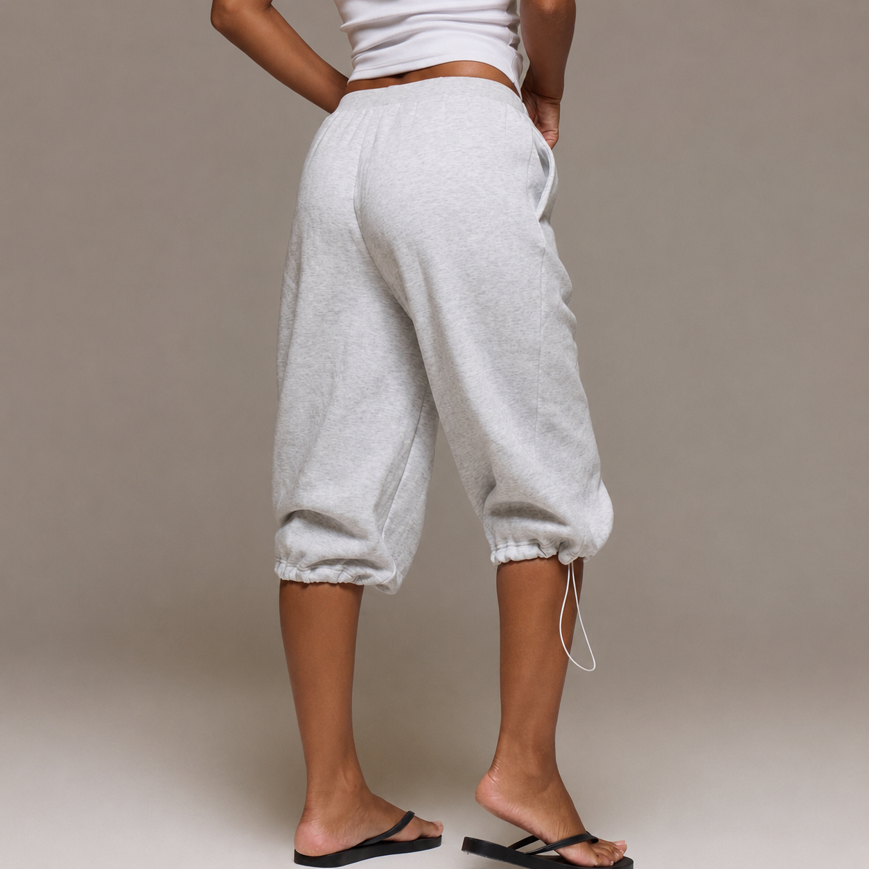 Low Rise Adjustable Toggle Casual Joggers For Women