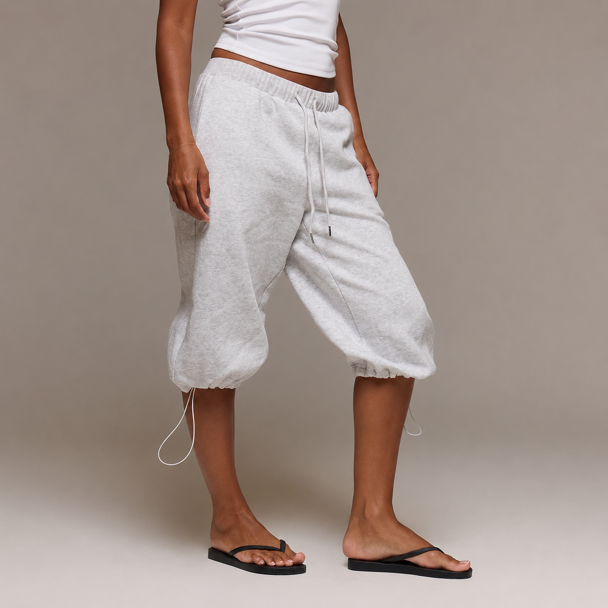 Low Rise Adjustable Toggle Casual Joggers For Women