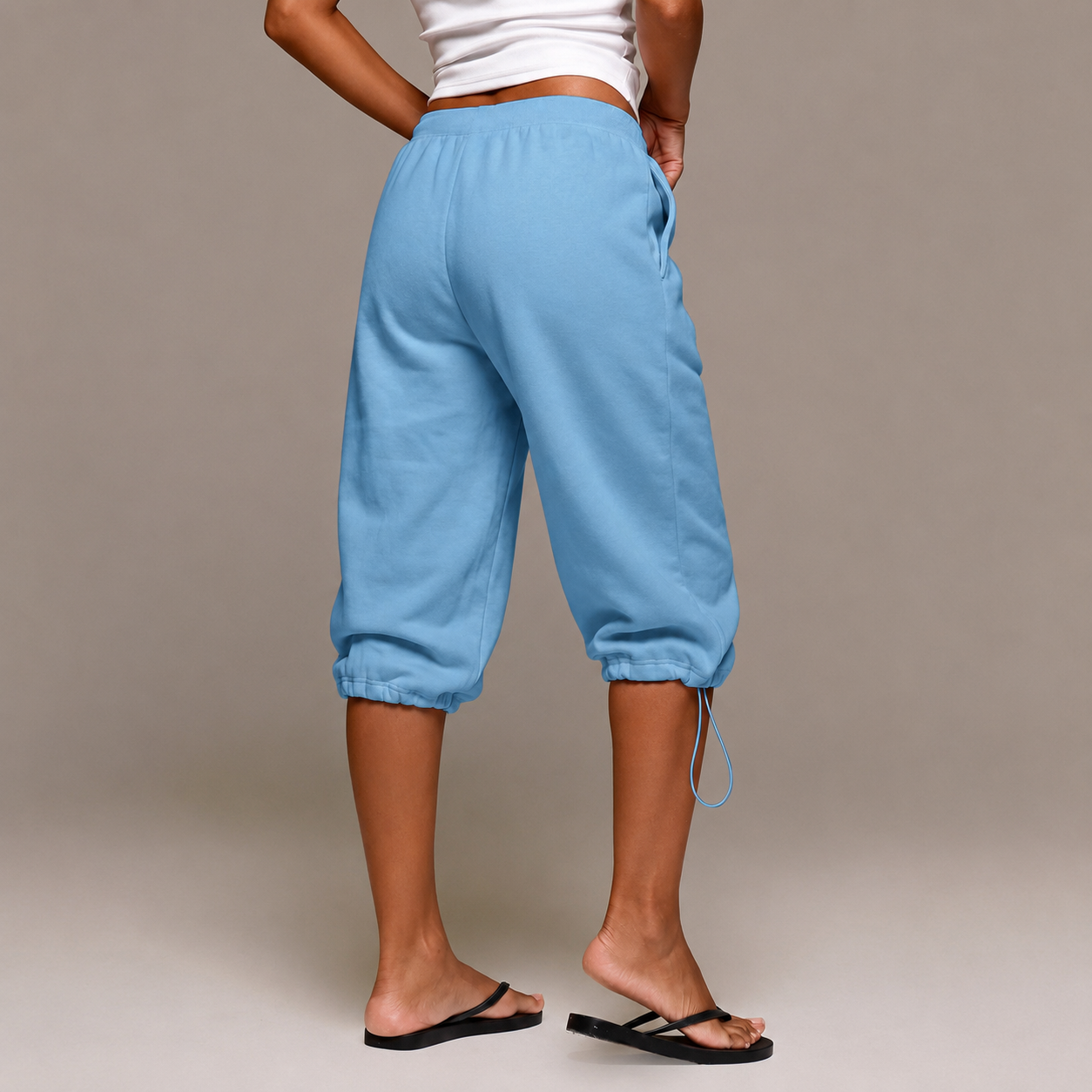 Low Rise Adjustable Toggle Casual Joggers For Women
