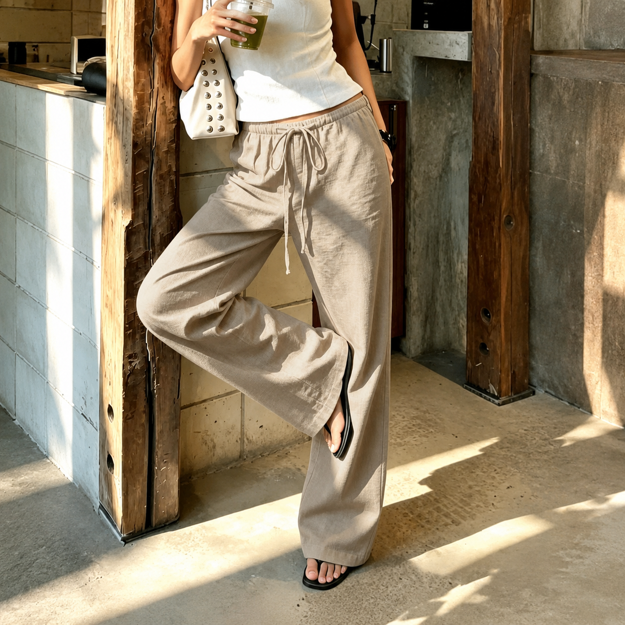 Casual Wide Loose Vacation Pants For Women