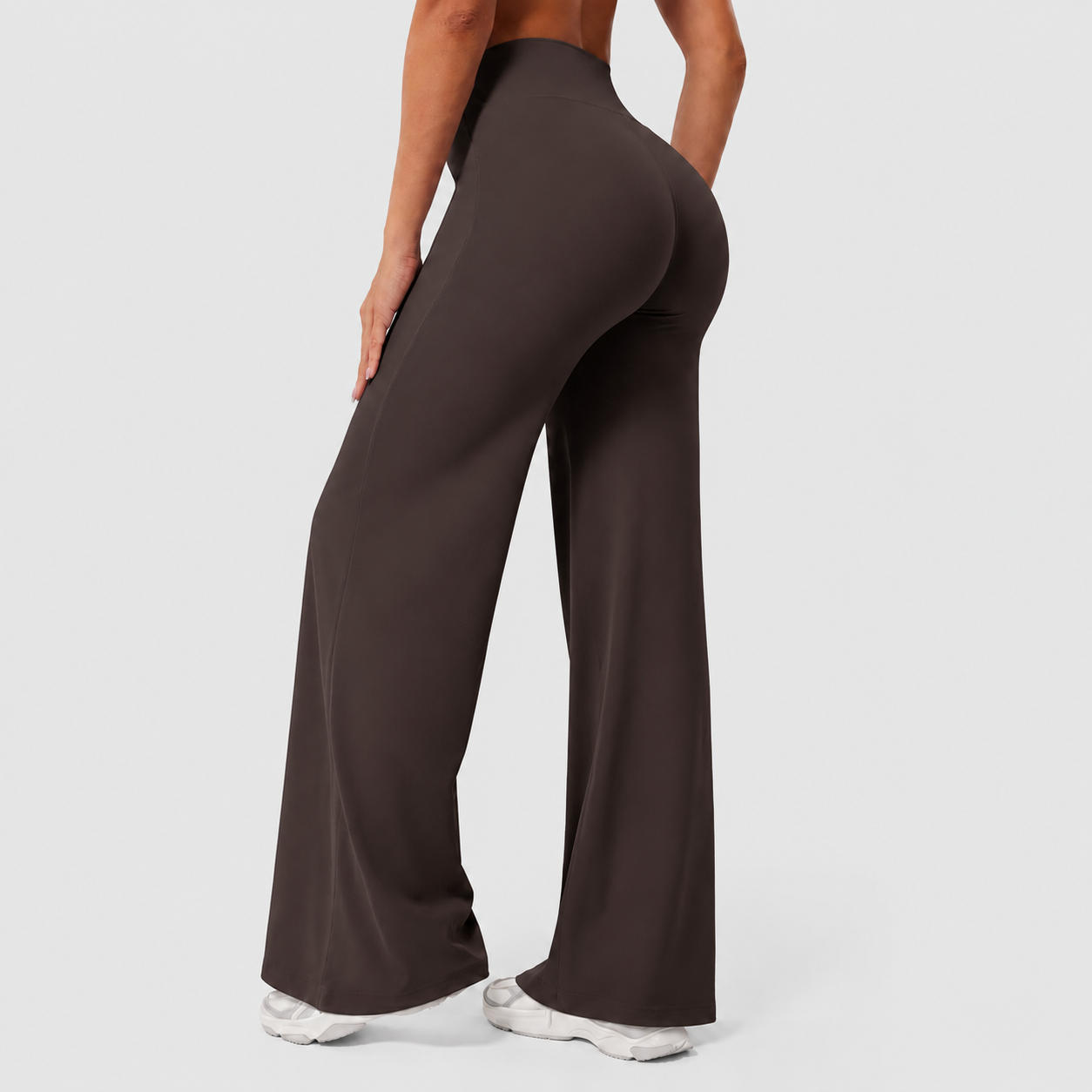 High Rise Front Seam Straight Fit Yoga Workout Leggings For Women