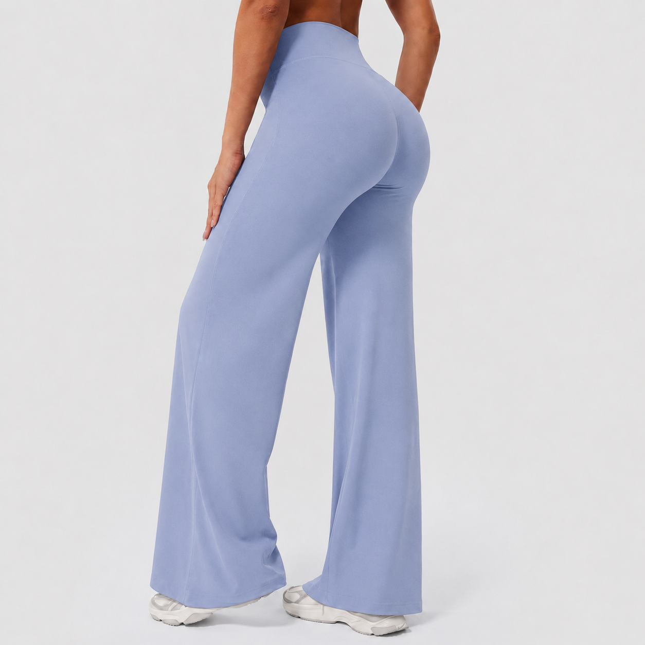 High Rise Front Seam Straight Fit Yoga Workout Leggings For Women
