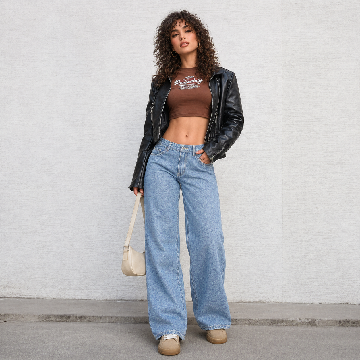 Casual Straight Solid Color Minimalist Jeans For Women