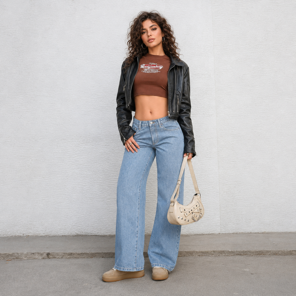 Casual Straight Solid Color Minimalist Jeans For Women