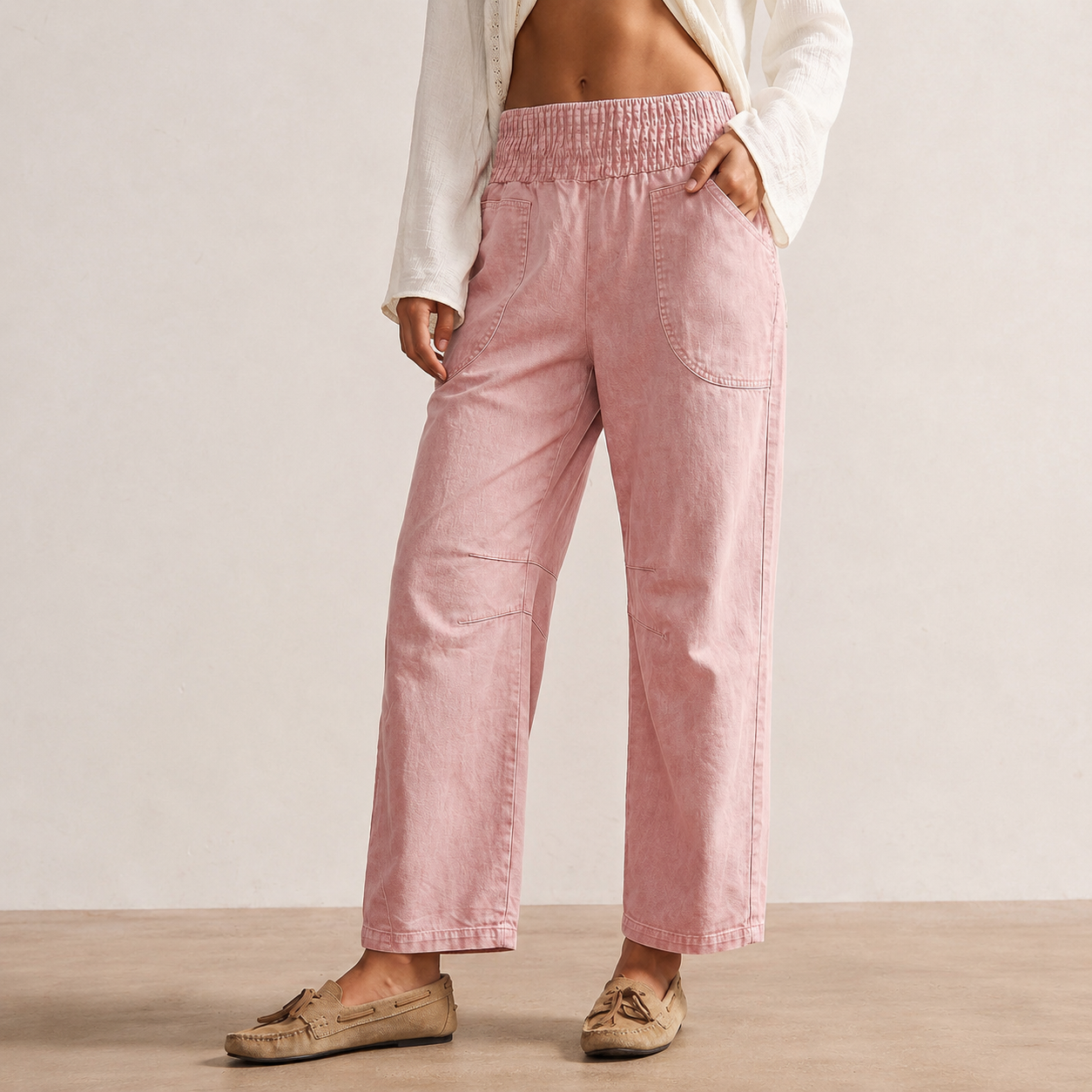 Vintage Themed Casual Long Trousers For Women
