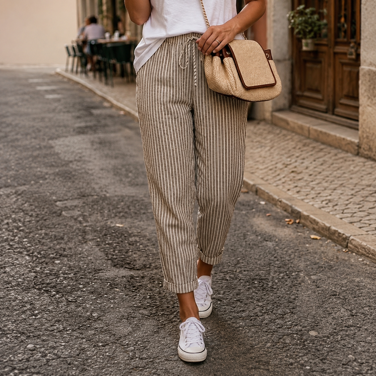Casual Striped Pants For Women