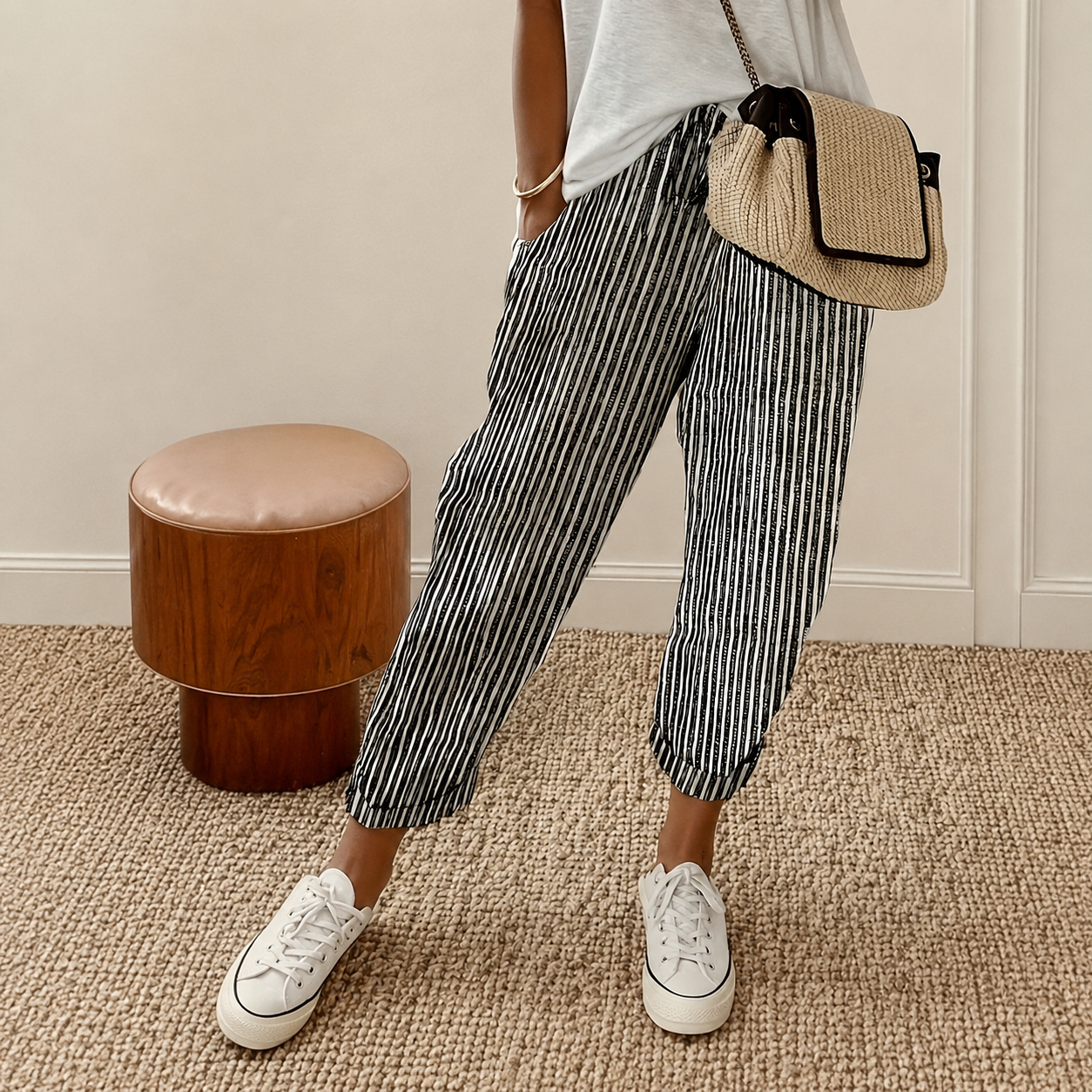 Casual Striped Pants For Women