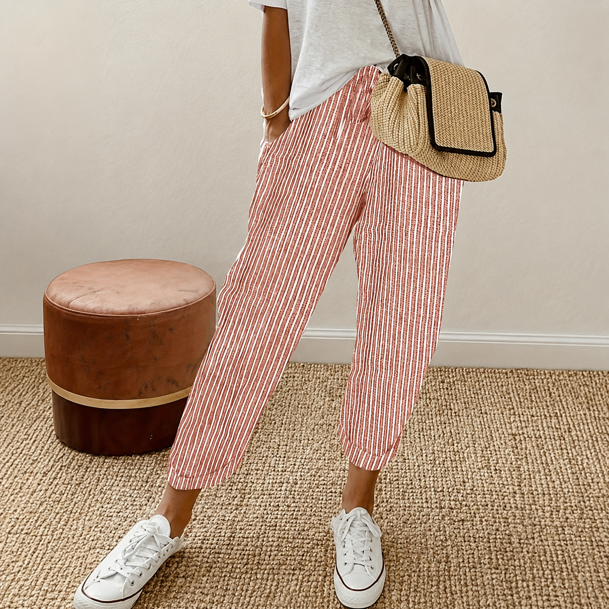 Casual Striped Pants For Women