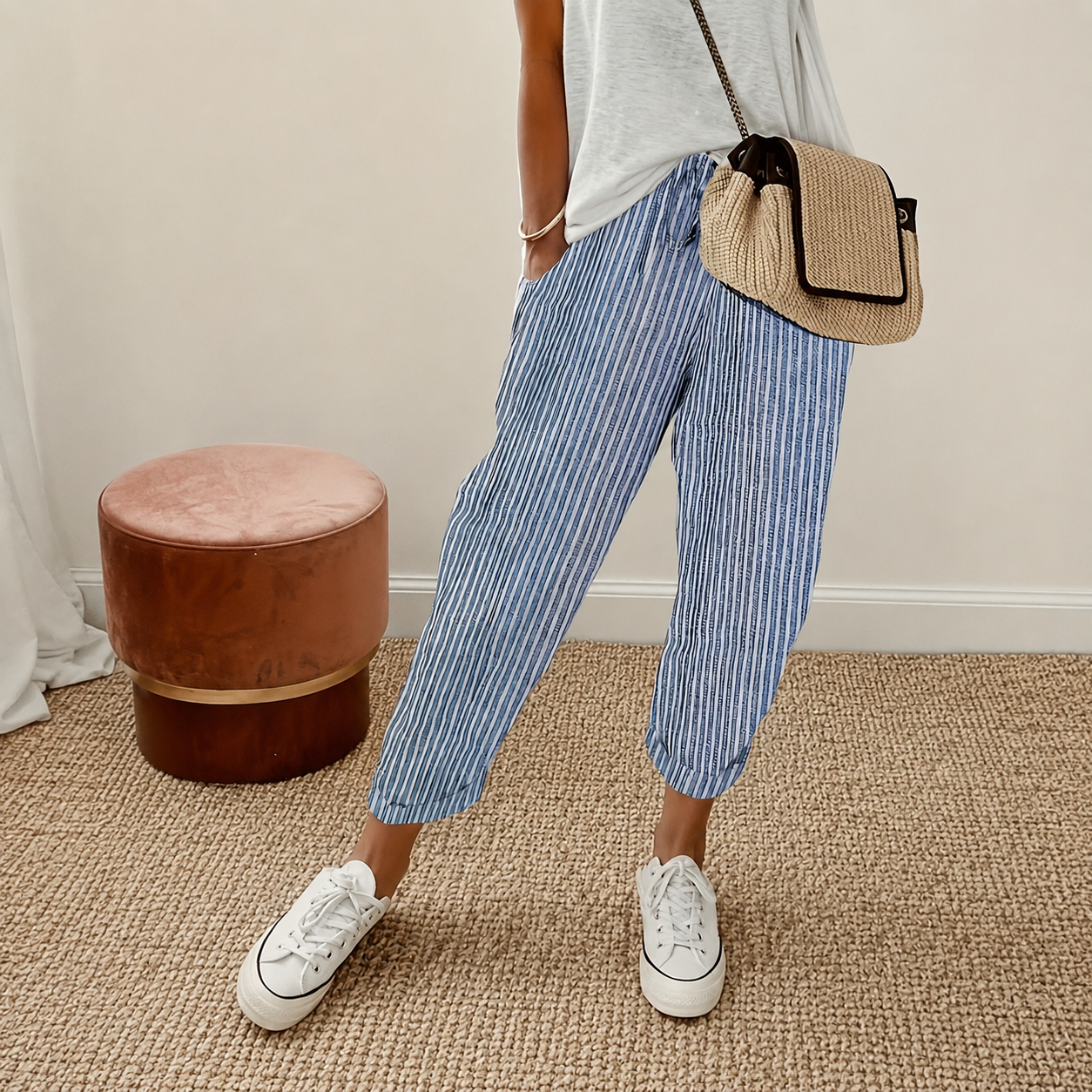 Casual Striped Pants For Women